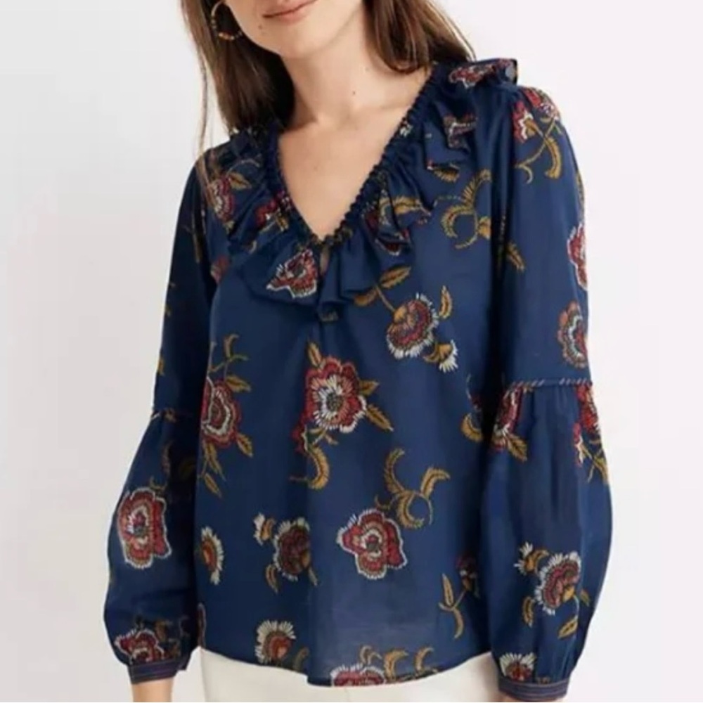 Madewell x Warm Ruffle Collar Blouse